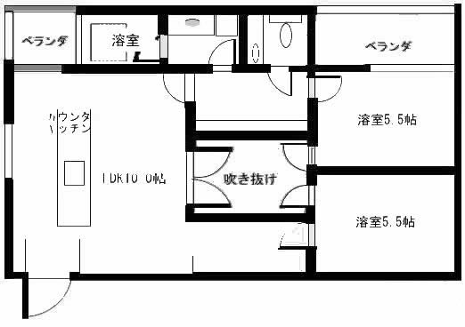 2LDK�^�C�v�@�Ԏ��}