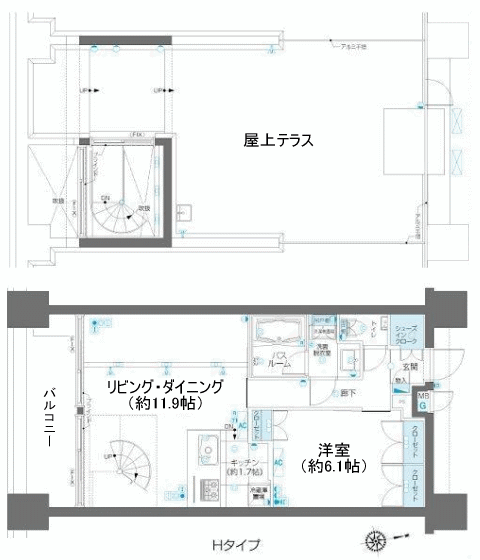 Hタイプ　間取り図