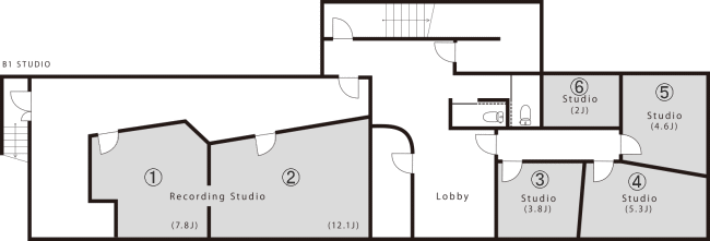 地下1階スタジオ