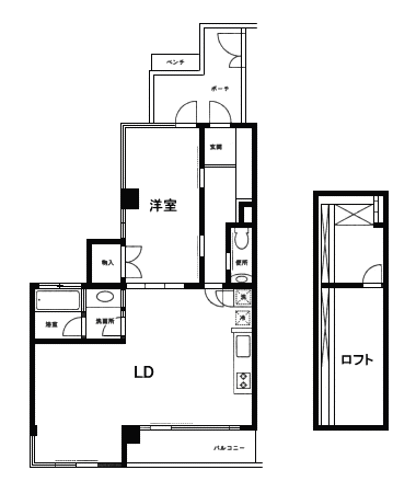 204号室　Cタイプ間取り図