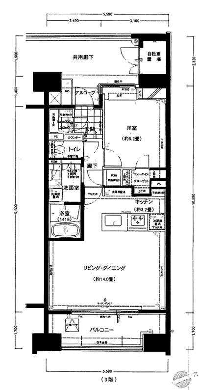 Ａタイプ　57.54平米