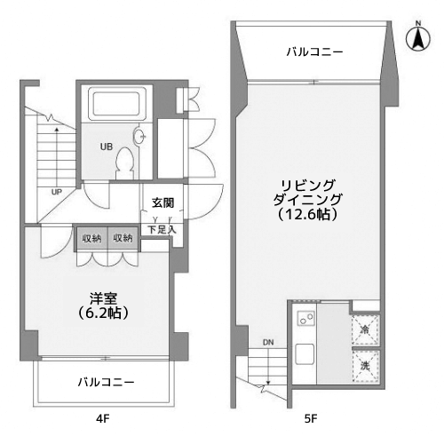 Bメゾネット間取り図