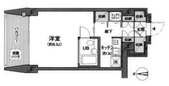 Aフラット間取り図