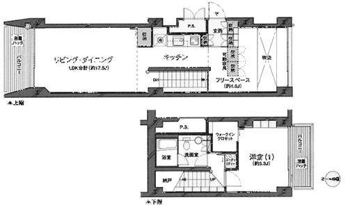 C2メゾネット間取り図