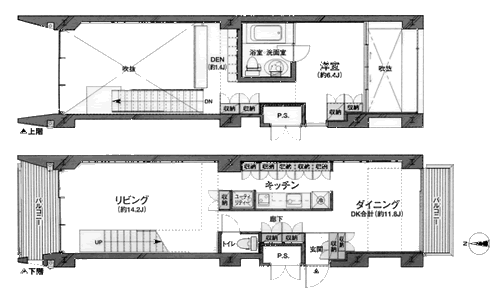 Dメゾネット間取り図