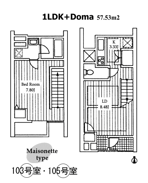 四谷アパートメント　間取り図