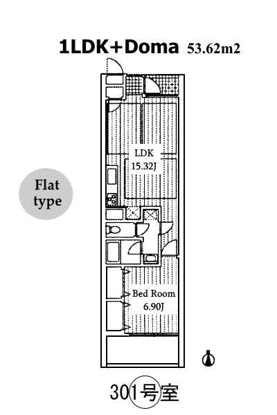 301号室間取り図