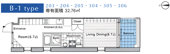 B-1タイプ　間取り図