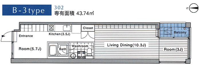 B-3タイプ　間取り図