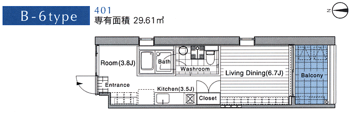 B-6タイプ　間取り図