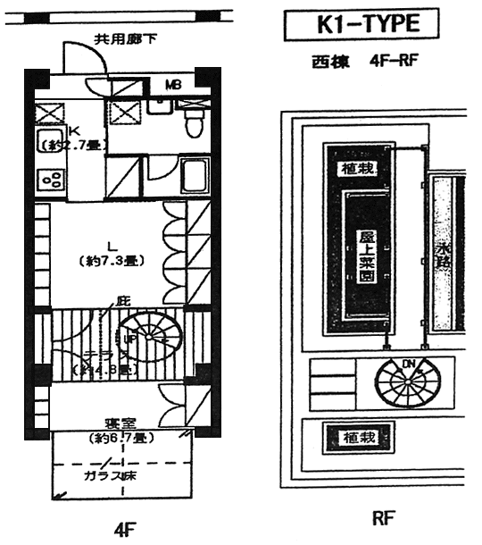 K1タイプ　間取り図