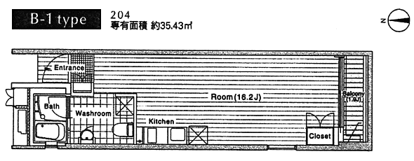 B-1タイプ　間取り図