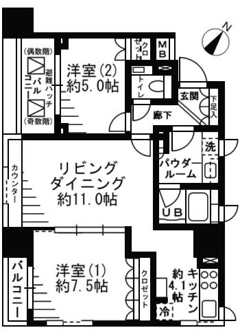 D3タイプ間取り図