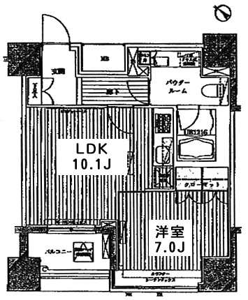 F1タイプ間取り図