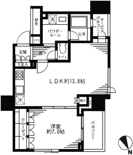 H1タイプ間取り図