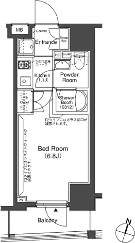 F1タイプ間取り図