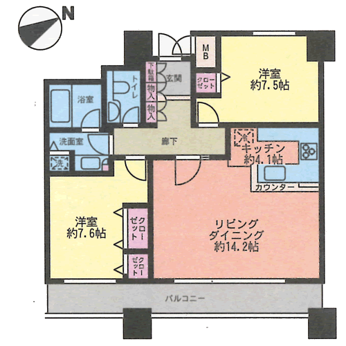 D1タイプ　間取り図