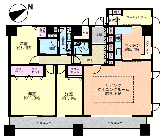 Eタイプ　間取り図