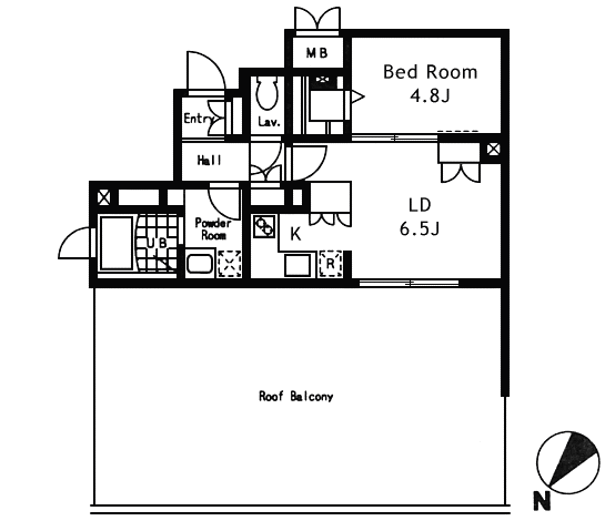 Hタイプ　1LDK　38.48ｍ2