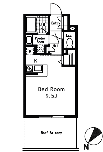 Iタイプ　1K　30.80ｍ2