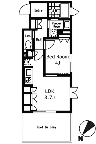 Jタイプ　1LDK　35.56ｍ2