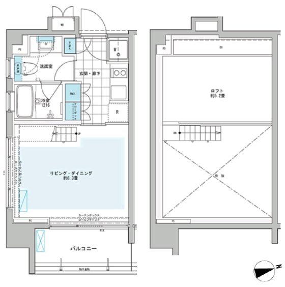 プライムアーバン芝浦LOFT　A2タイプ