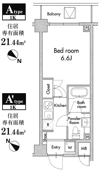 A・A’タイプ　間取り図