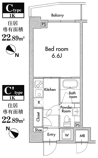 C・C’タイプ　間取り図