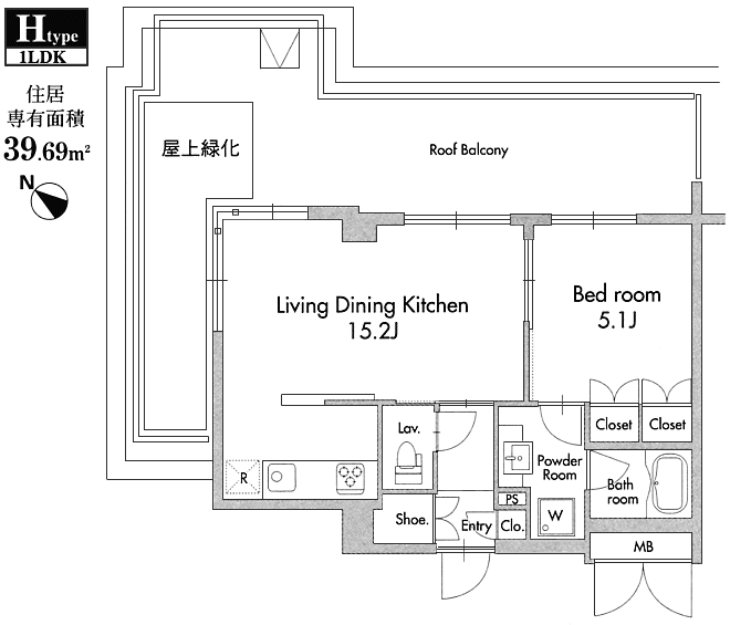 Hタイプ　間取り図