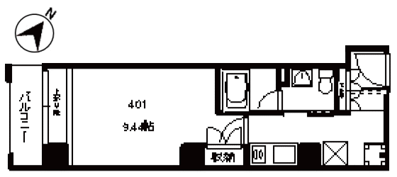 401号室　間取り図