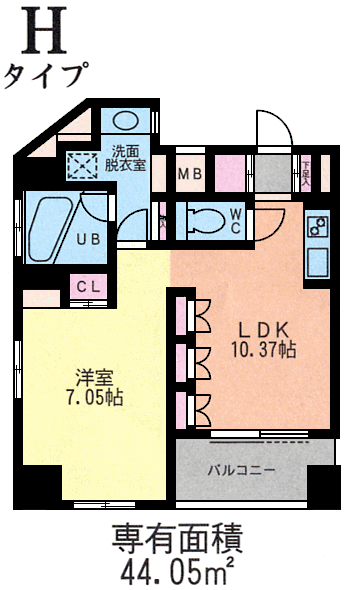 Hタイプ　間取り図