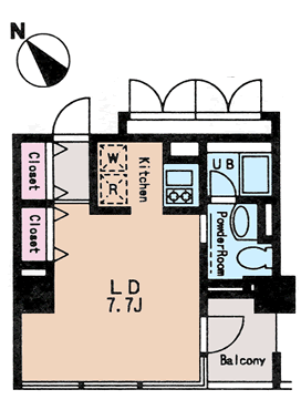 Eタイプ　1R　24.69ｍ2