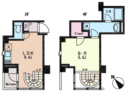 Iタイプ　1LDK（メゾネットタイプ）　41.50ｍ2