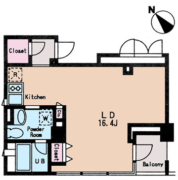 Nタイプ　1R　38.85ｍ2