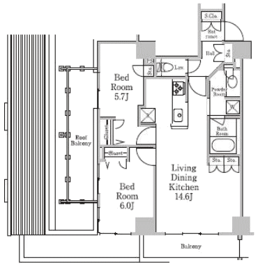 Lタイプ間取り図