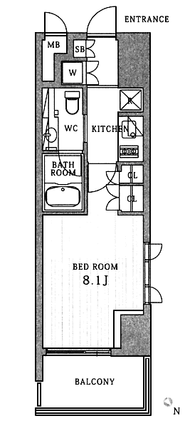 チェスターコート御茶ノ水　C-bタイプ　（1K　28.75m2）