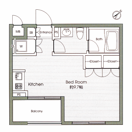 B2タイプ　間取り図