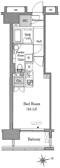 B2タイプ　1R　29.98ｍ2