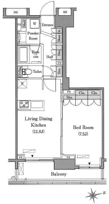 G2タイプ　1LDK　46.81ｍ2