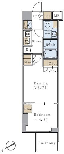 B2タイプ間取り図