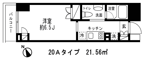 カスタリア戸越駅前　20A　間取り図