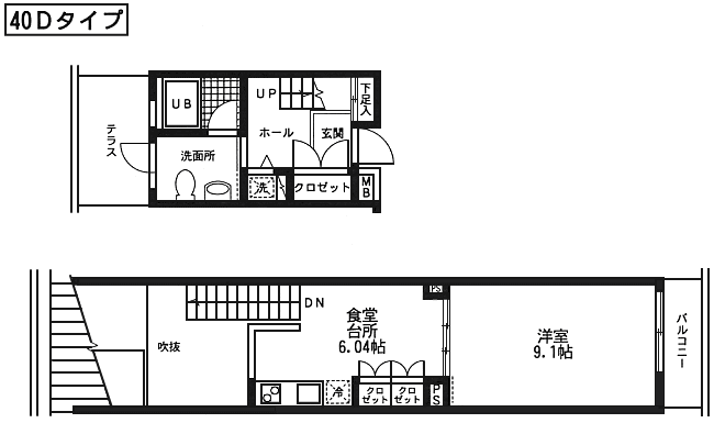 40Dタイプ　間取り図