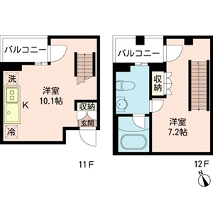 1102号室　間取り図