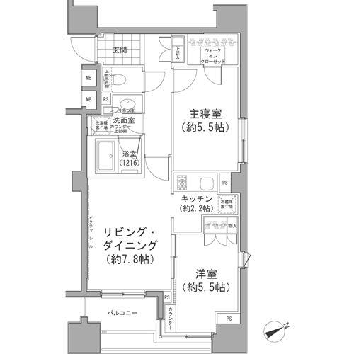 Hタイプ　間取り図