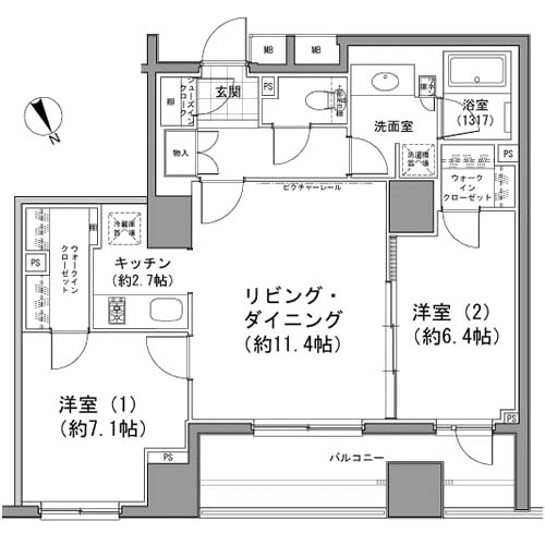 Oタイプ　間取り図