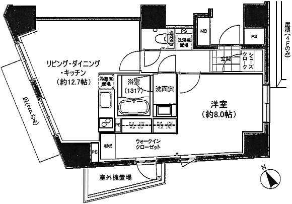 Bタイプ　1LDK　51.53ｍ2