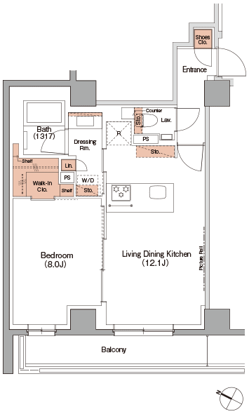 D1タイプ間取り図