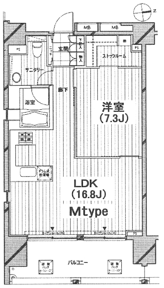 Mタイプ間取り図