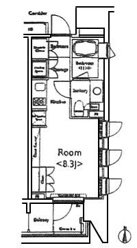 Aタイプ　1R　23.10ｍ2