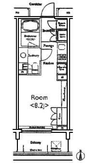 Bタイプ　1R　22.40ｍ2